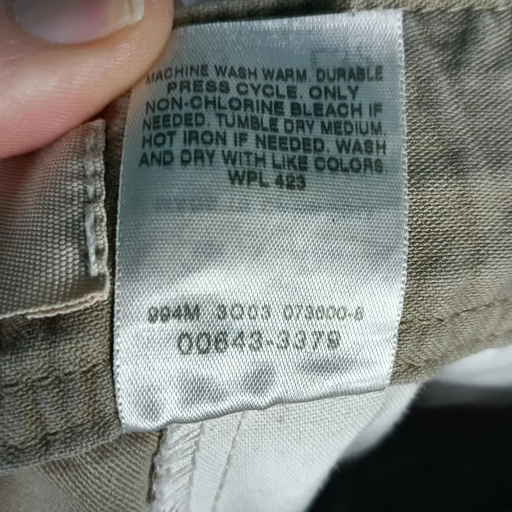 Levis Fatigue Cargo Pants Mens 33x30 Beige Cotton Relaxed Fit Canvas Rugged